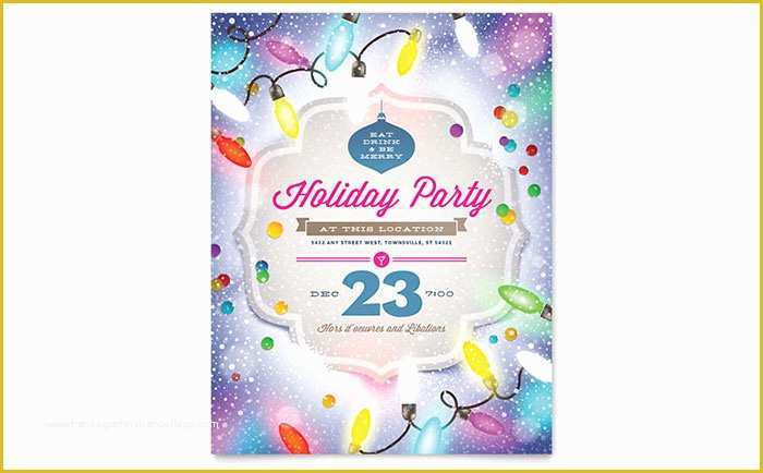 Holiday Party Flyer Template Free Of Holiday Party Flyer Template Design