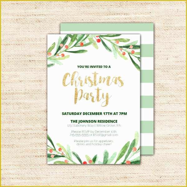 Holiday Party Templates Free Of 20 Christmas Party Invitation Templates Christmas Party