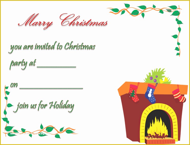 Holiday Party Templates Free Of Christmas Party Invitation Template Free & Printable