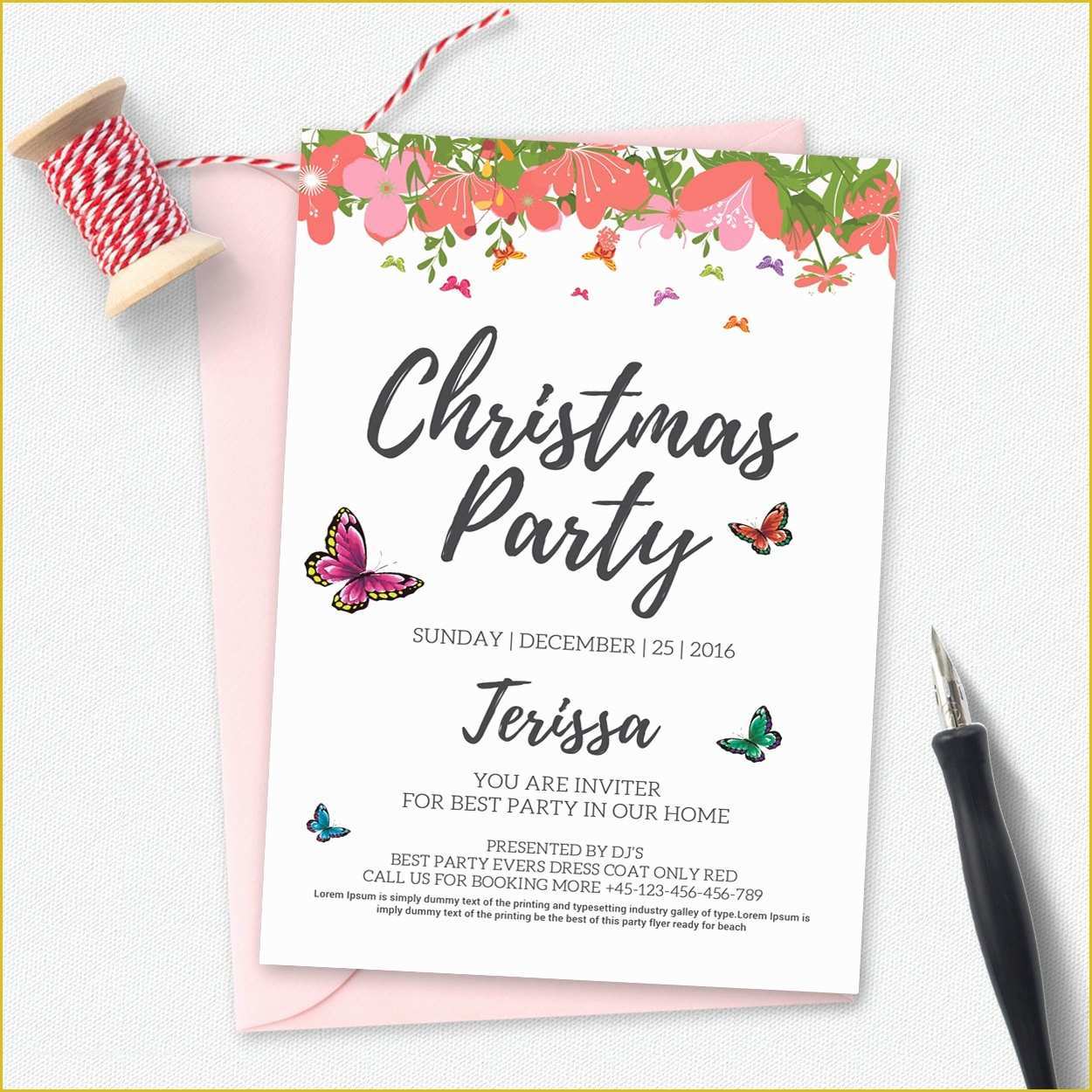 Holiday Party Templates Free Of Christmas Party Invitation Template Invitation Templates