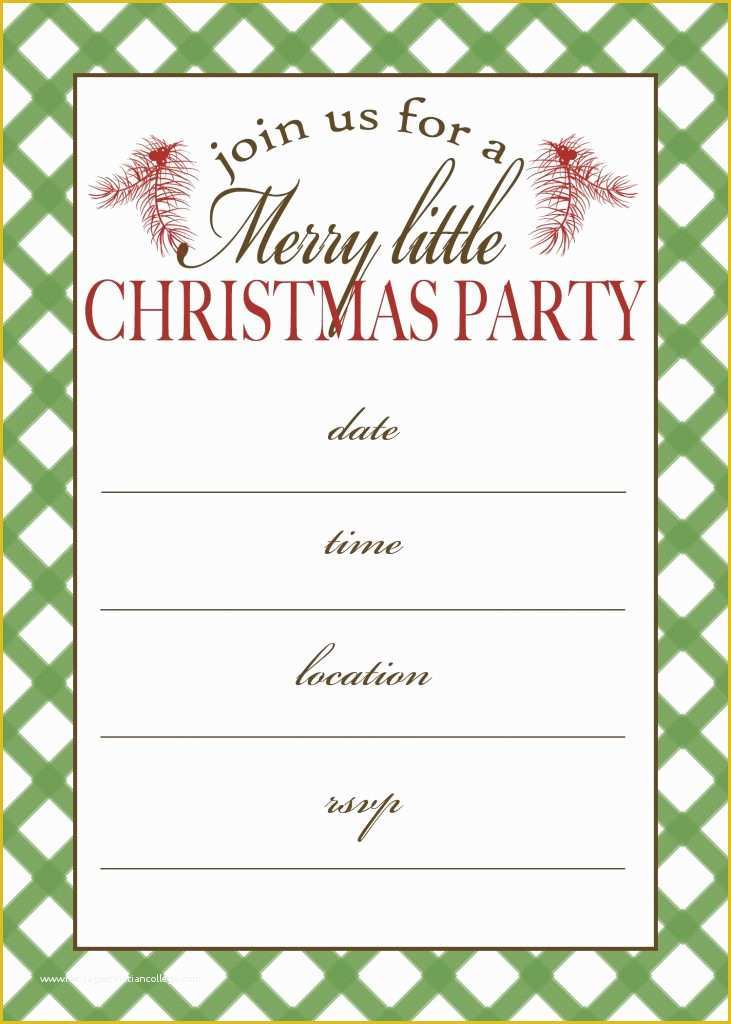 Holiday Party Templates Free Of Free Printable Christmas Party Invitation