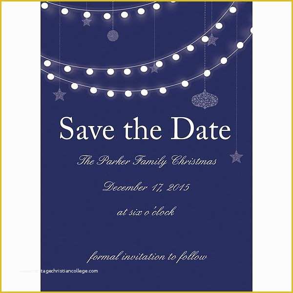 Holiday Save the Date Free Templates Of 5 X 7 Holiday Lights Christmas Party Save the Date Cards