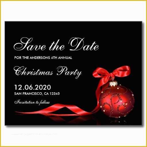 Holiday Save the Date Free Templates Of Christmas &amp; Holiday Party Save the Date Postcard