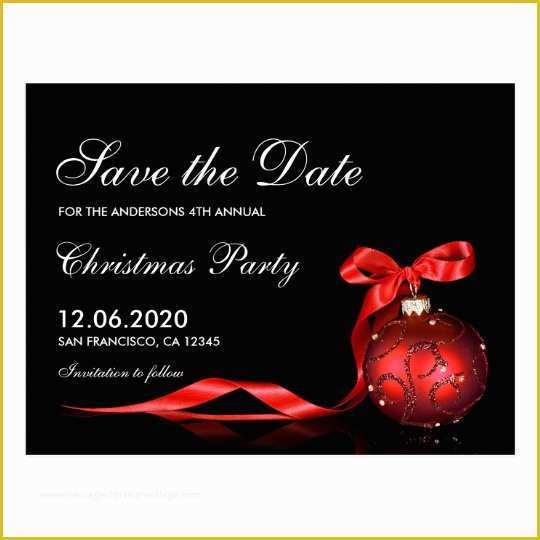 Holiday Save the Date Templates Free Of Christmas &amp; Holiday Party Save the Date Postcard