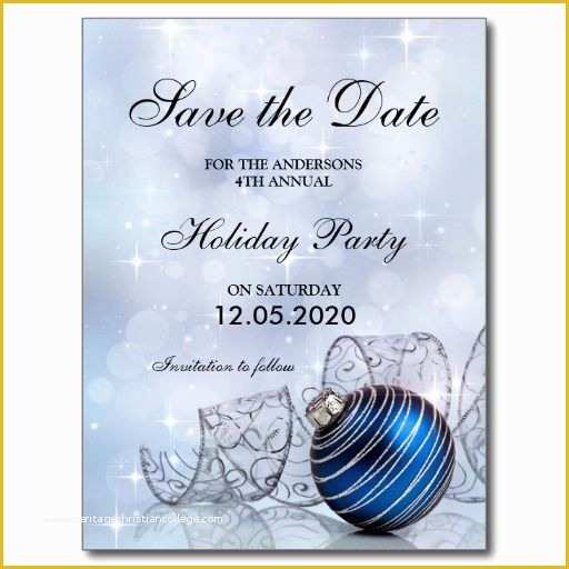 Holiday Save the Date Templates Free Of Save the Date Christmas Party Templates Invitation Template