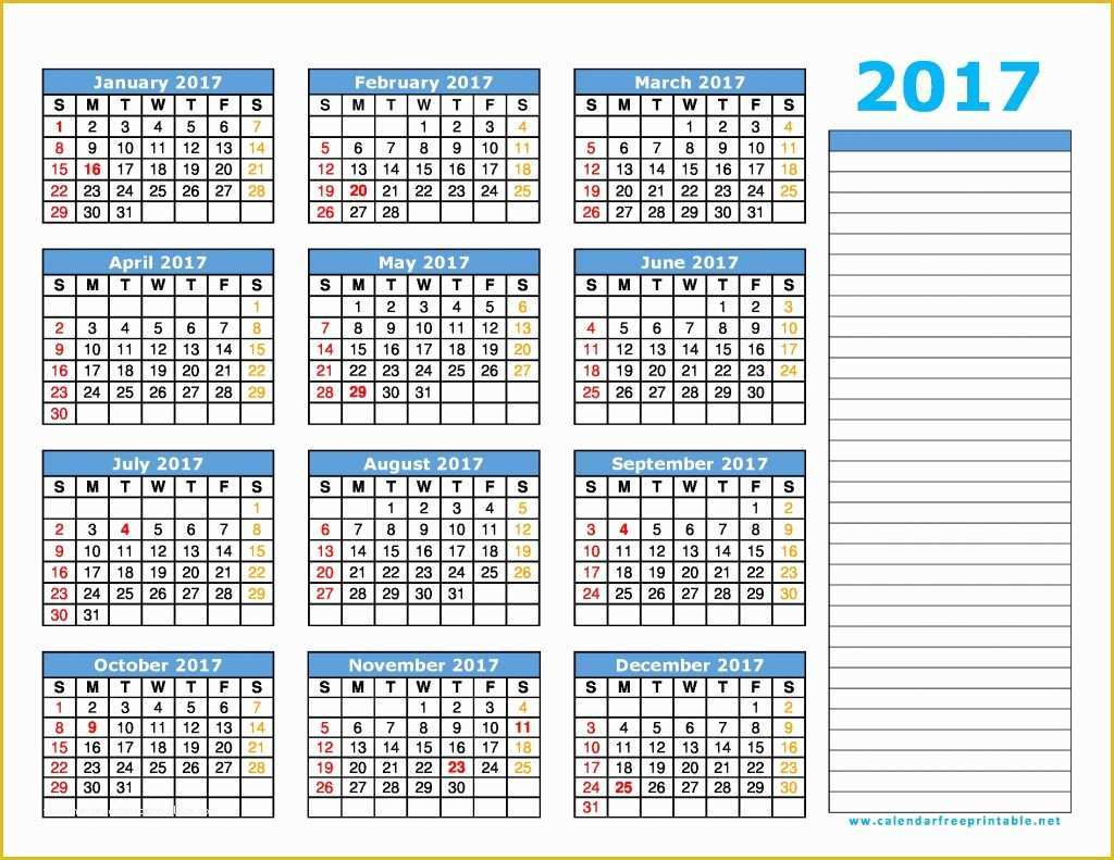 Holiday Schedule Template Free Of 2018 Calendar Printable