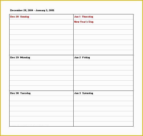 Holiday Schedule Template Free Of Excel Calendar Schedule Template – 15 Free Word Excel