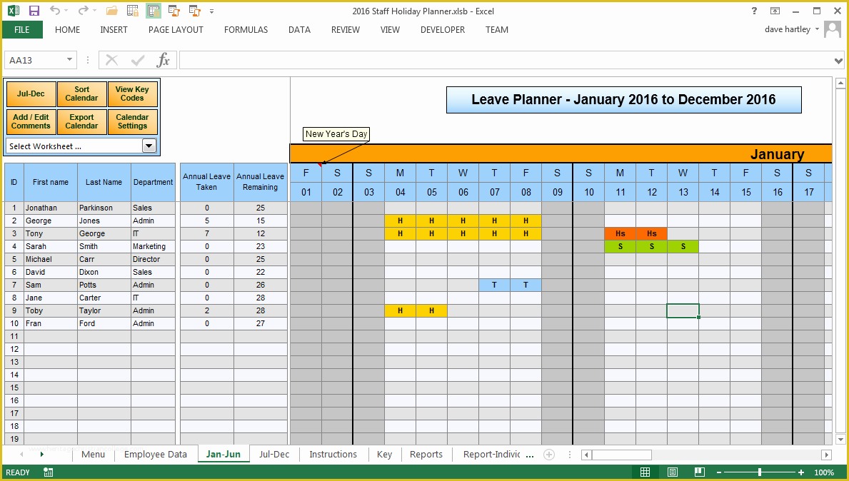 Holiday Schedule Template Free Of Excel Holiday Calendar