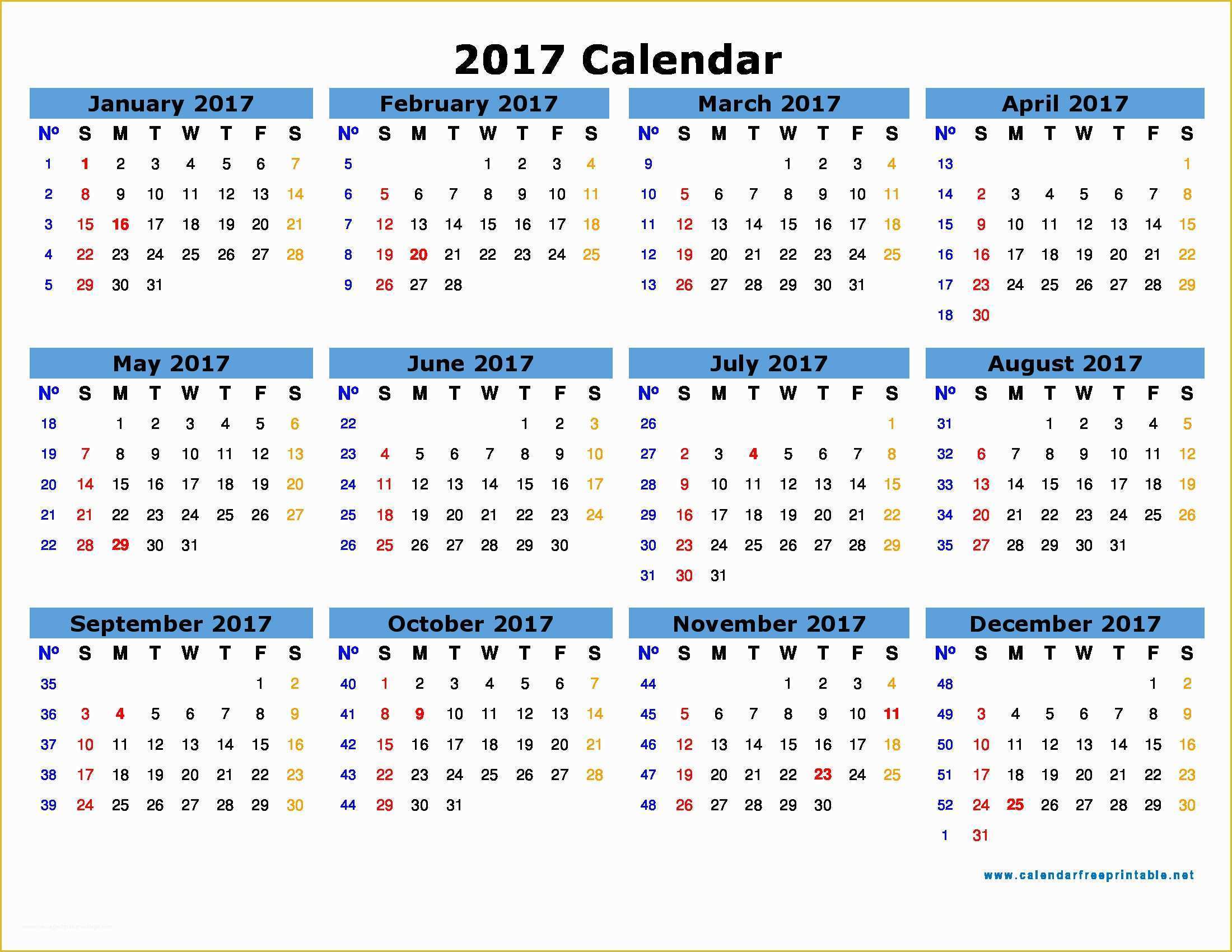 Holiday Schedule Template Free Of Free 2017 Calendar with Holidays