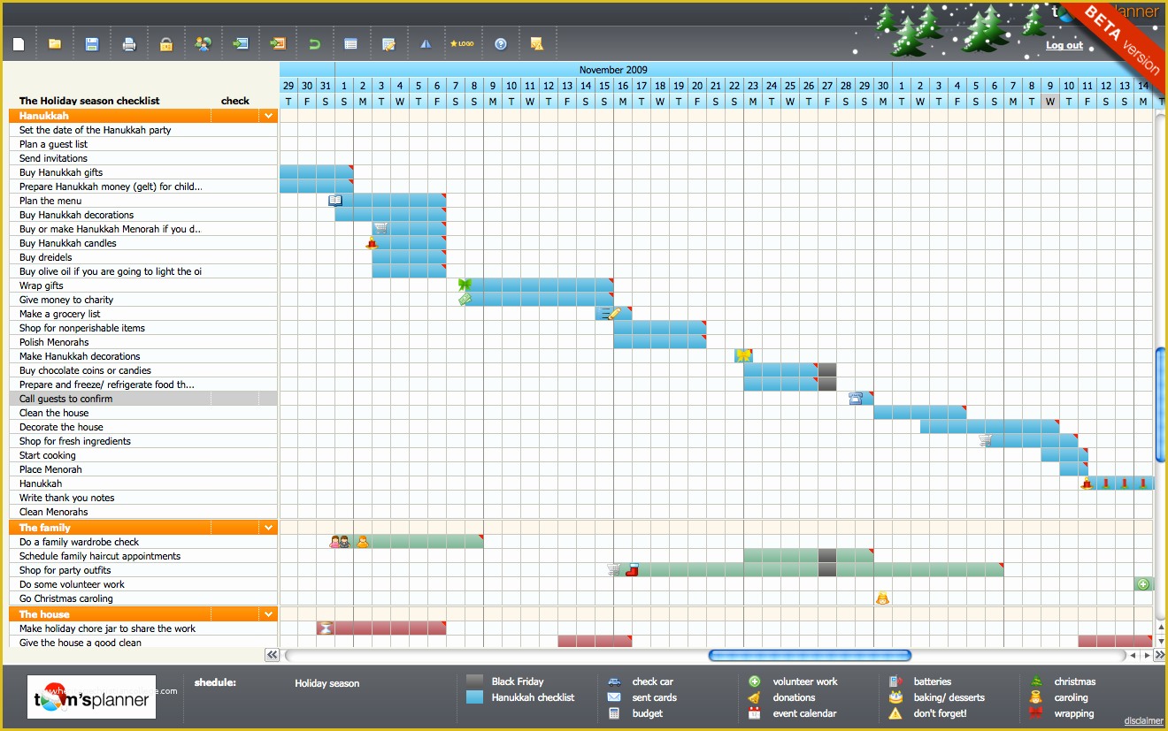 Holiday Schedule Template Free Of Holiday Planner Template