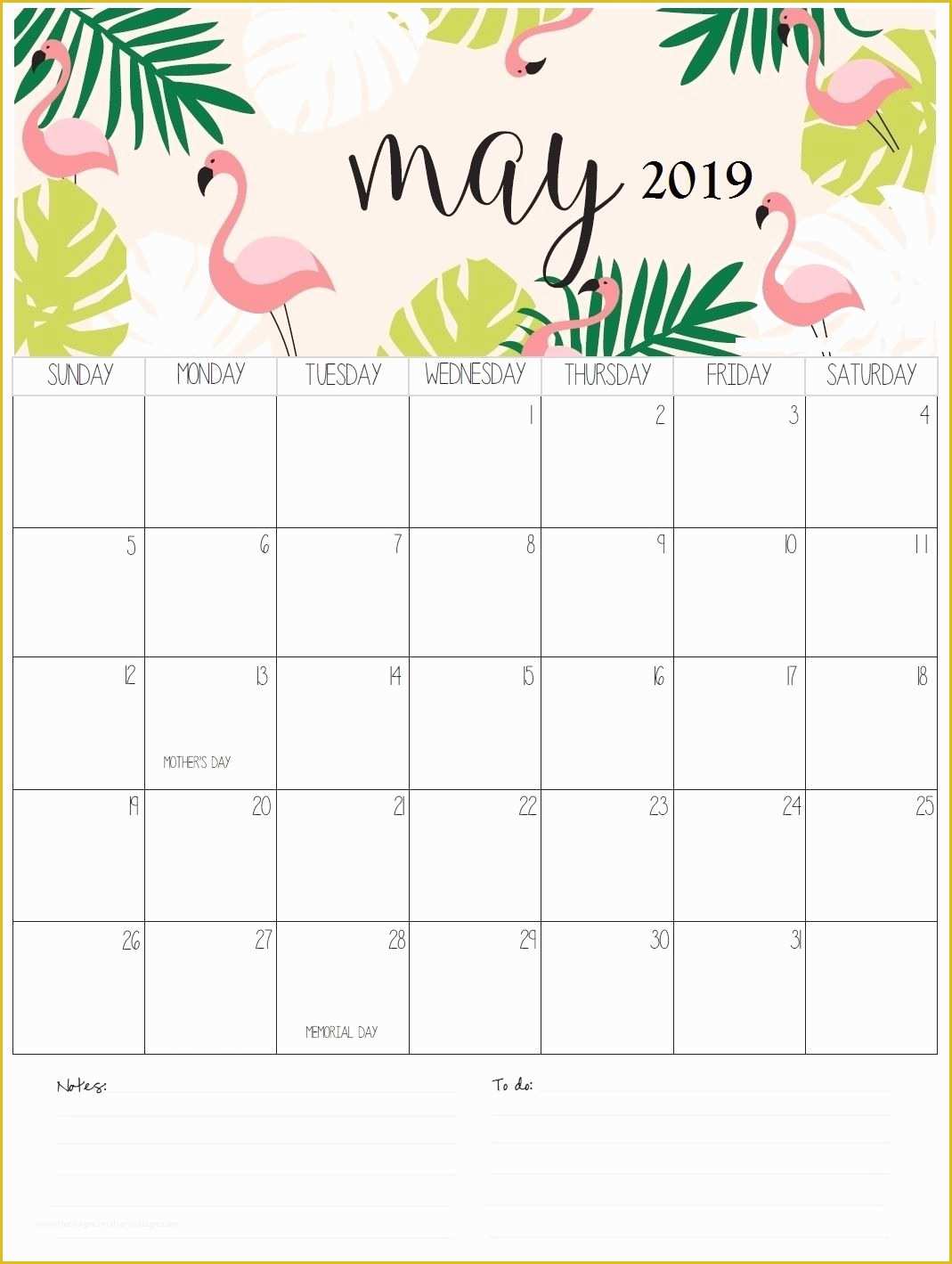 Holiday Schedule Template Free Of May 2019 Printable Calendar Template Free