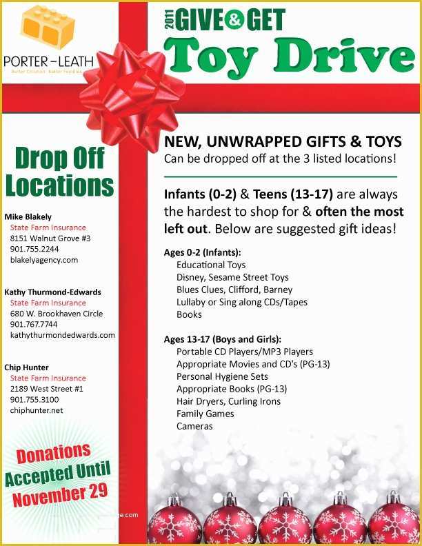 Holiday toy Drive Flyer Template Free Of 2011 Give & Get – toy Drive ...