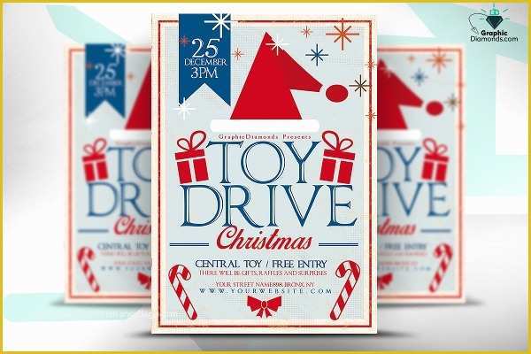 Holiday toy Drive Flyer Template Free Of 30 Christmas Flyer Templates Psd Vector format
