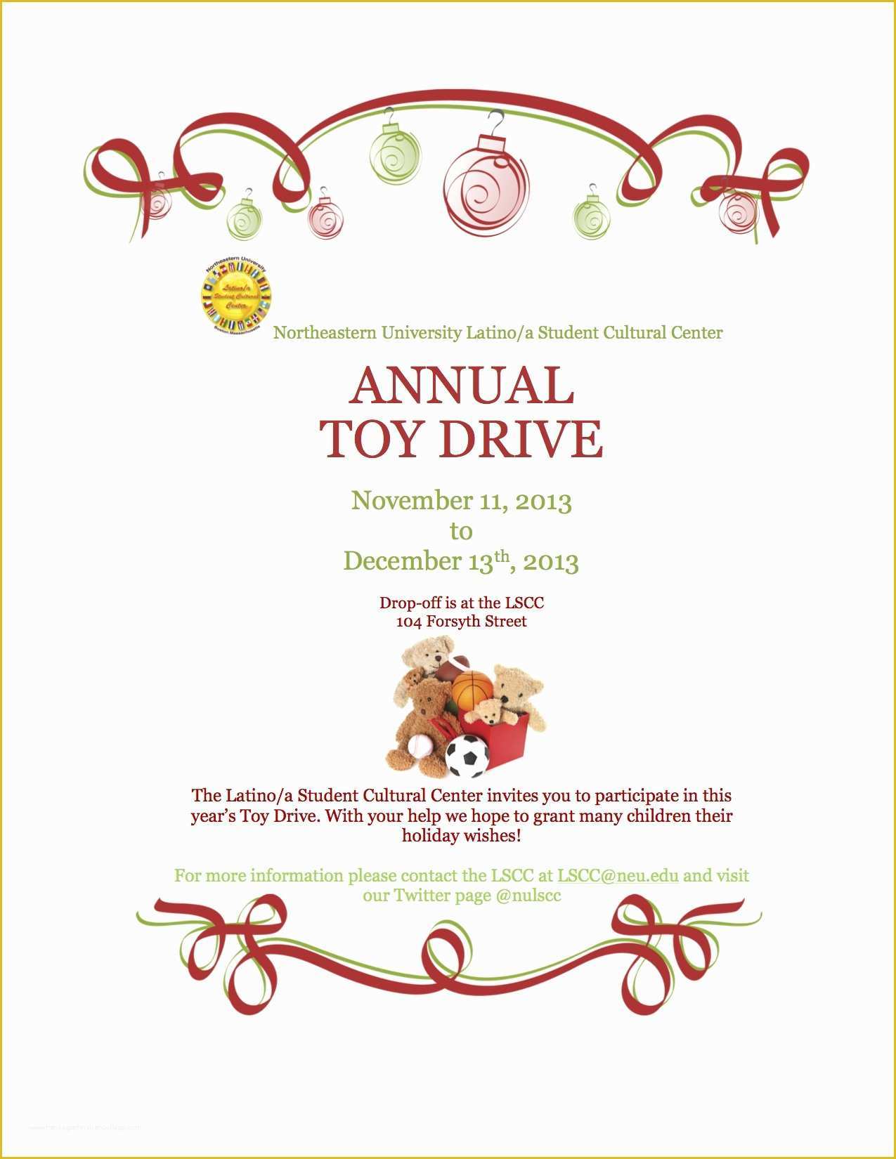 Holiday toy Drive Flyer Template Free Of Lscc toy Drive