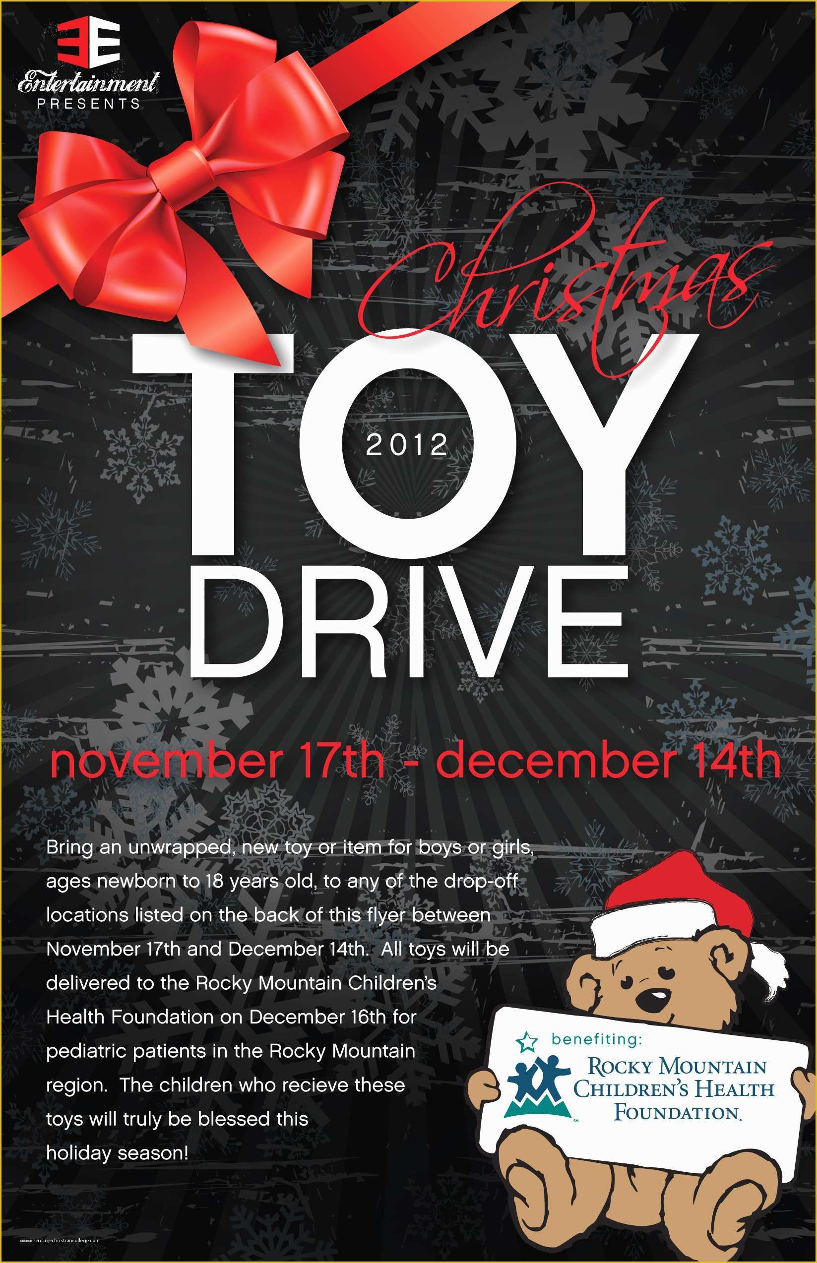 Holiday toy Drive Flyer Template Free Of Portfolio