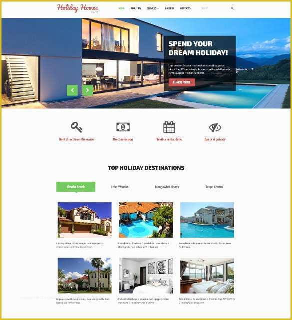 Holiday Website Templates Free Of 33 Real Estate Website themes & Templates