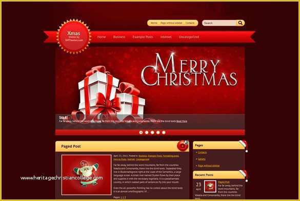 Holiday Website Templates Free Of 8 Christmas Wordpress themes & Templates