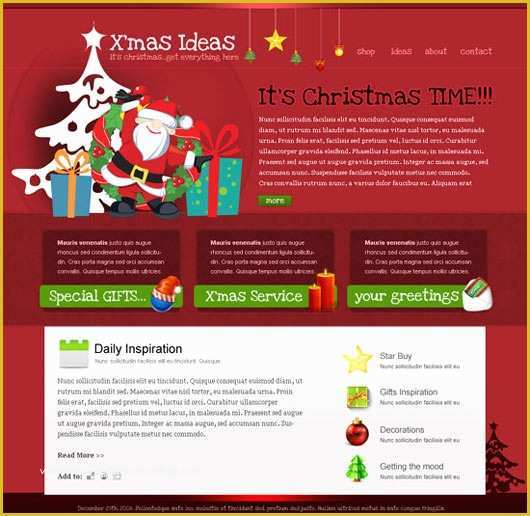 Holiday Website Templates Free Of Bring Christmas Festivities to Your Website