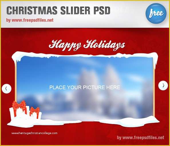 Holiday Website Templates Free Of Christmas Slider Psd Template Free Psd Files
