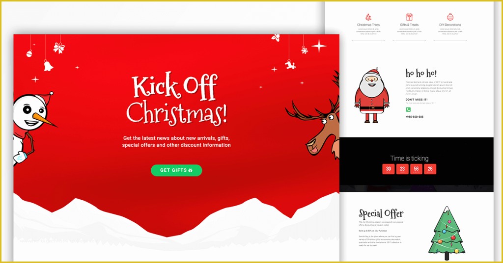 Holiday Website Templates Free Of Christmas Website Templates