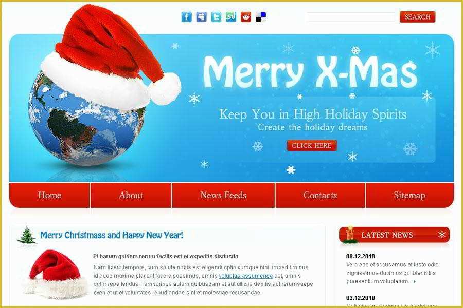 Holiday Website Templates Free Of Free Christmas Website Template for the Festive Holiday