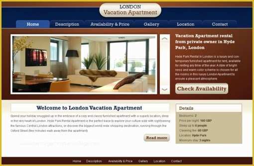 Holiday Website Templates Free Of Holiday Home Website Template 3