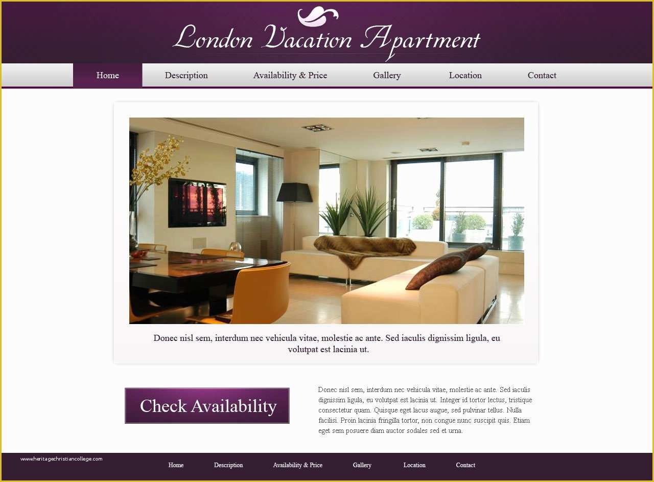 Holiday Website Templates Free Of Holiday Home Website Template 3