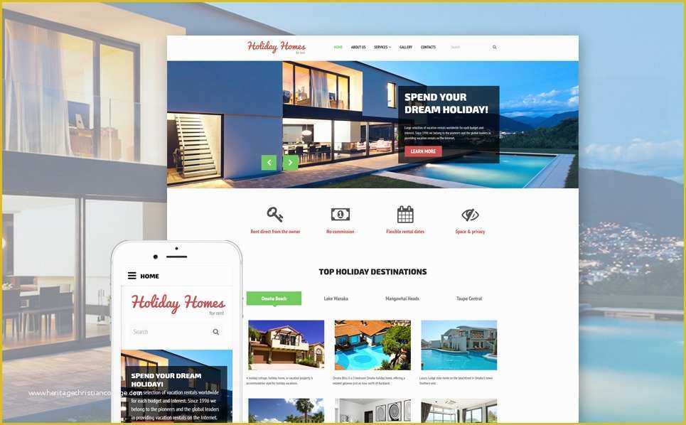 Holiday Website Templates Free Of Home Rent Website Template