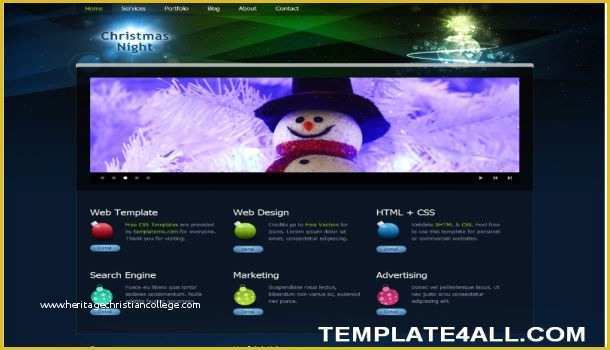 Holiday Website Templates Free Of Red Christmas Website Template Free Download