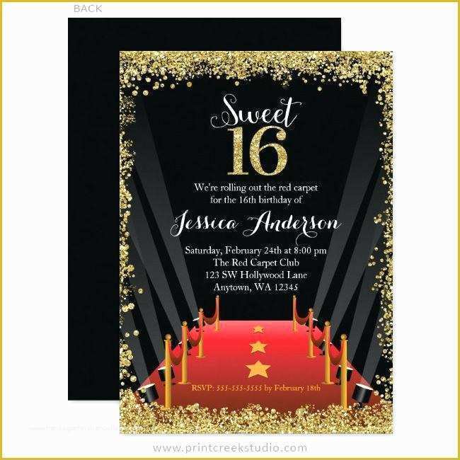 Hollywood themed Invitations Free Templates Of Free Hollywood theme Party Invitation Templates