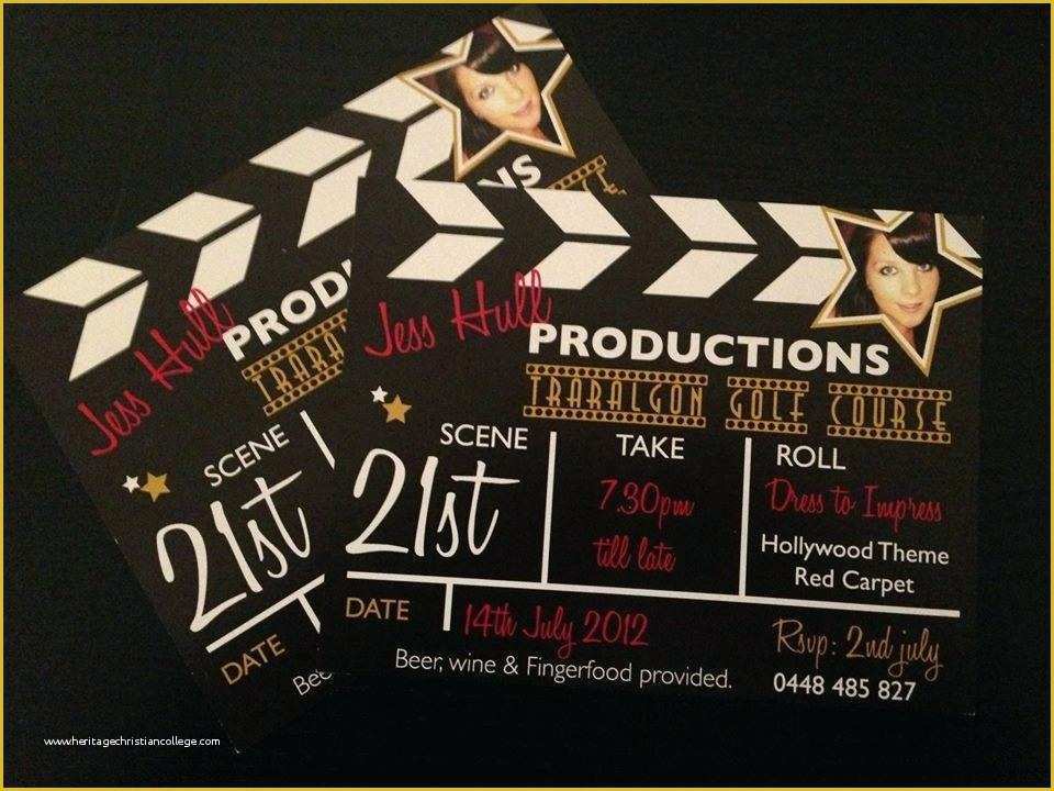 Hollywood themed Invitations Free Templates Of Free Hollywood theme Party Invitation Templates