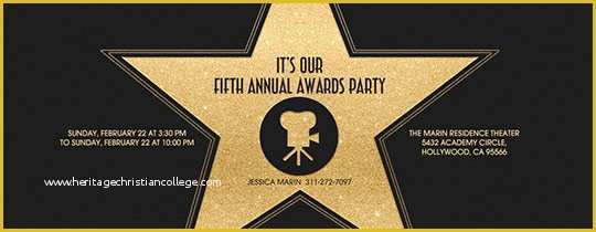 Hollywood themed Invitations Free Templates Of Free Viewing Party Line Invitations Evite