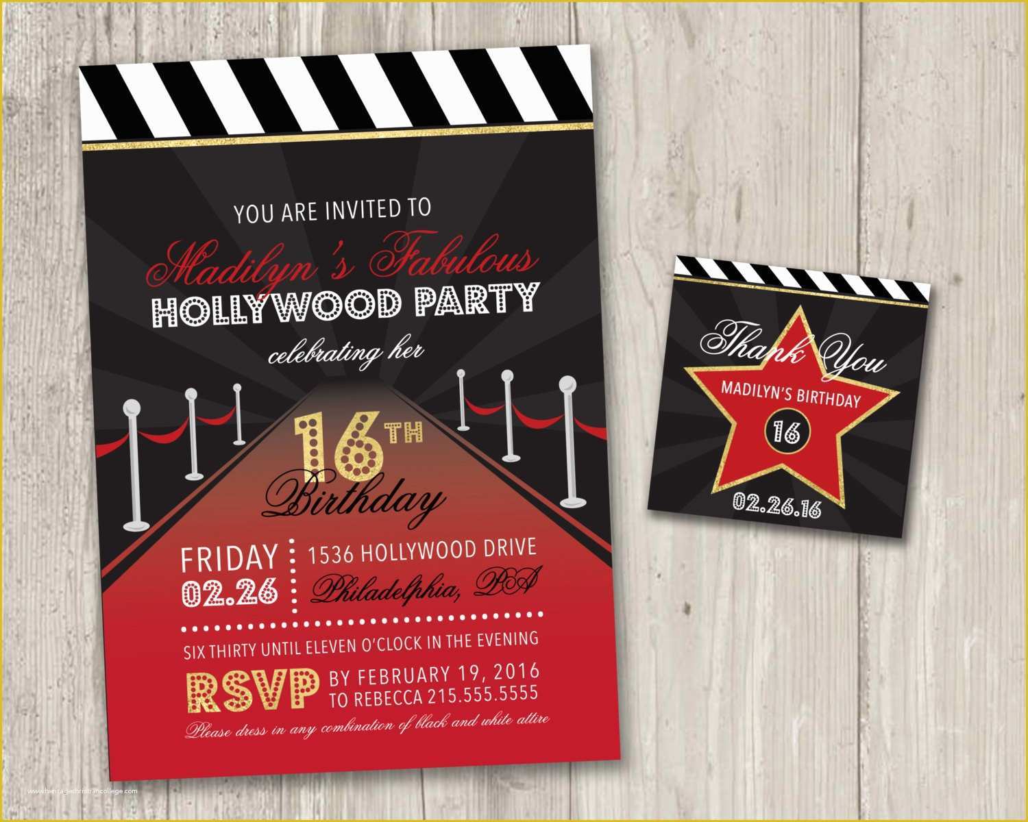 Hollywood themed Invitations Free Templates Of Hollywood Party Invitation Movie Night Sweet Sixteen