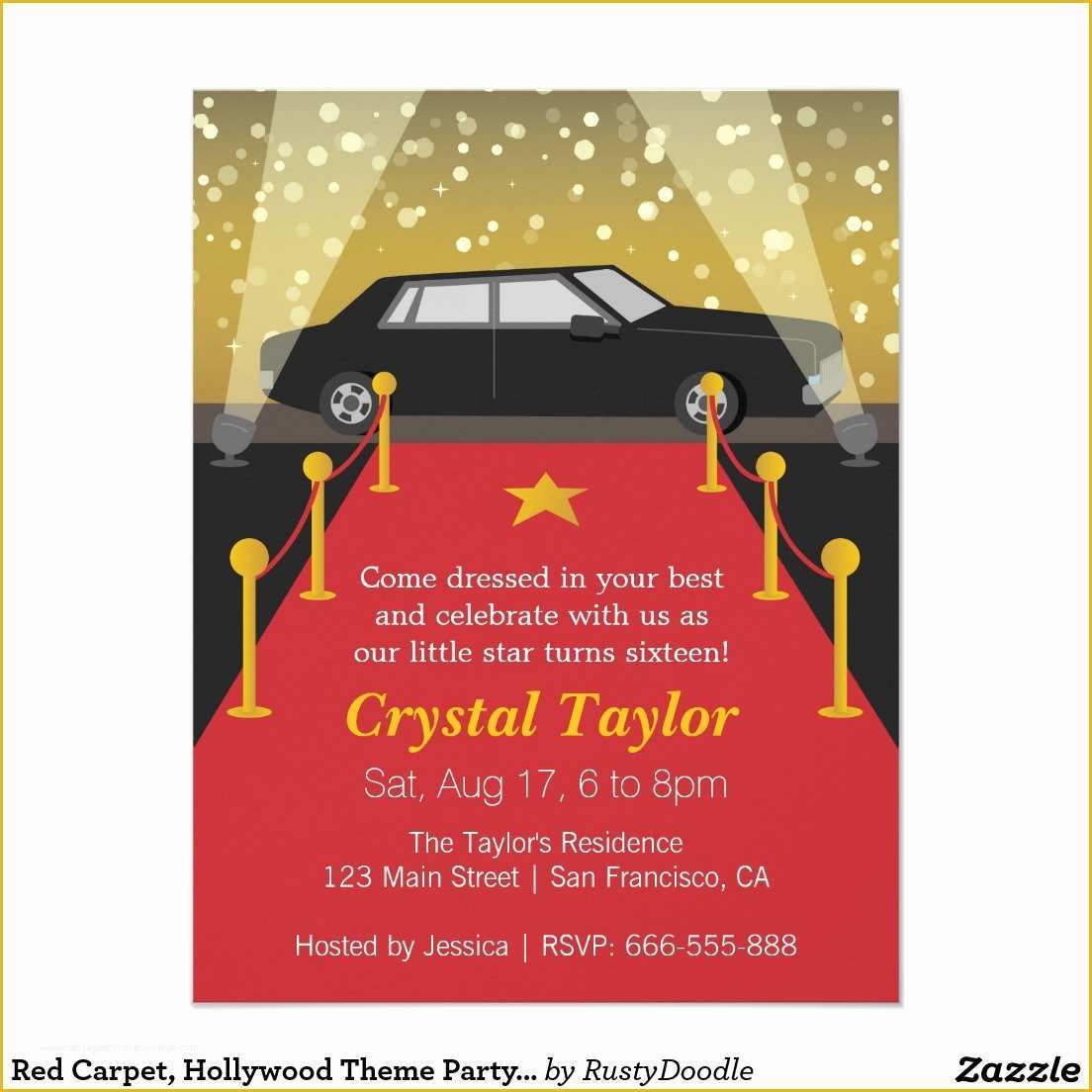 Hollywood themed Invitations Free Templates Of Hollywood theme Invites