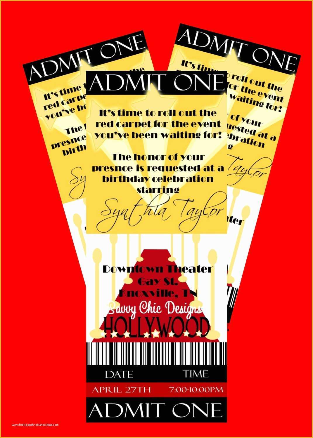 Hollywood themed Invitations Free Templates Of Party Invitation Template Hollywood Party Invitations