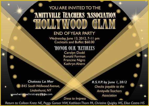 Hollywood themed Invitations Free Templates Of Reserved for andrew Babington 2 Versions Of A by