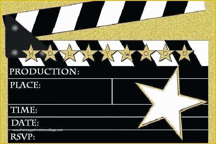 Hollywood themed Invitations Free Templates Of theme Invites Travel Free Movie themed Invitation