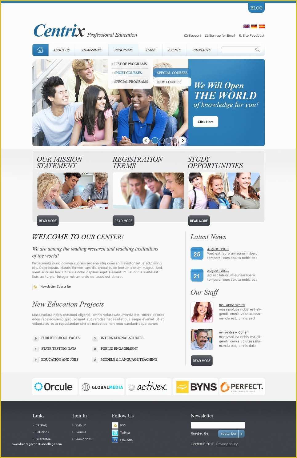 Home Appliances Website Template Free Download Of Education Website Template