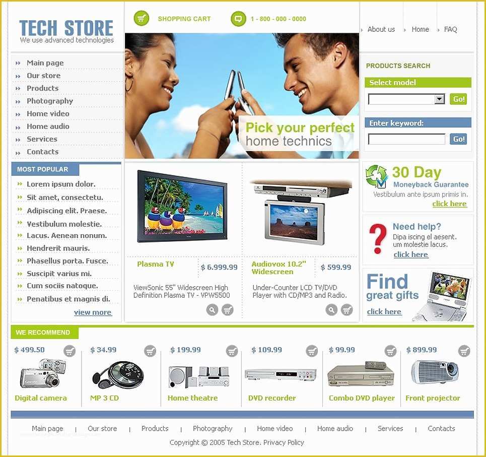 Home Appliances Website Template Free Download Of Electronics Website Template Web Design Templates