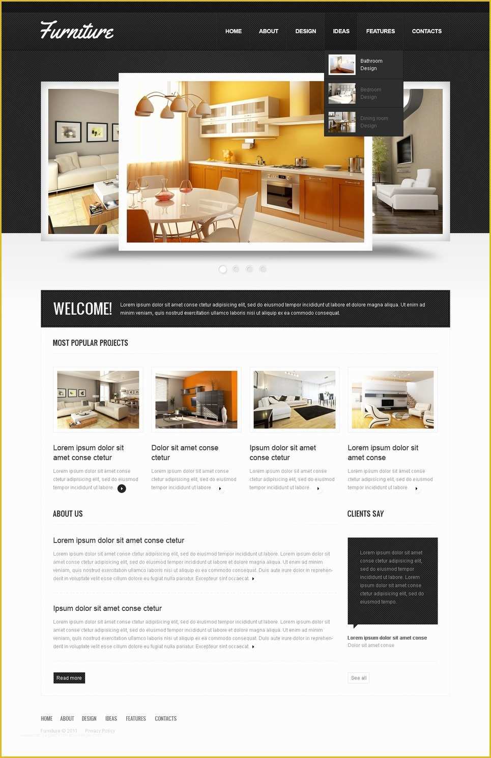 Home Appliances Website Template Free Download Of Furniture Website Template Web Design Templates Website