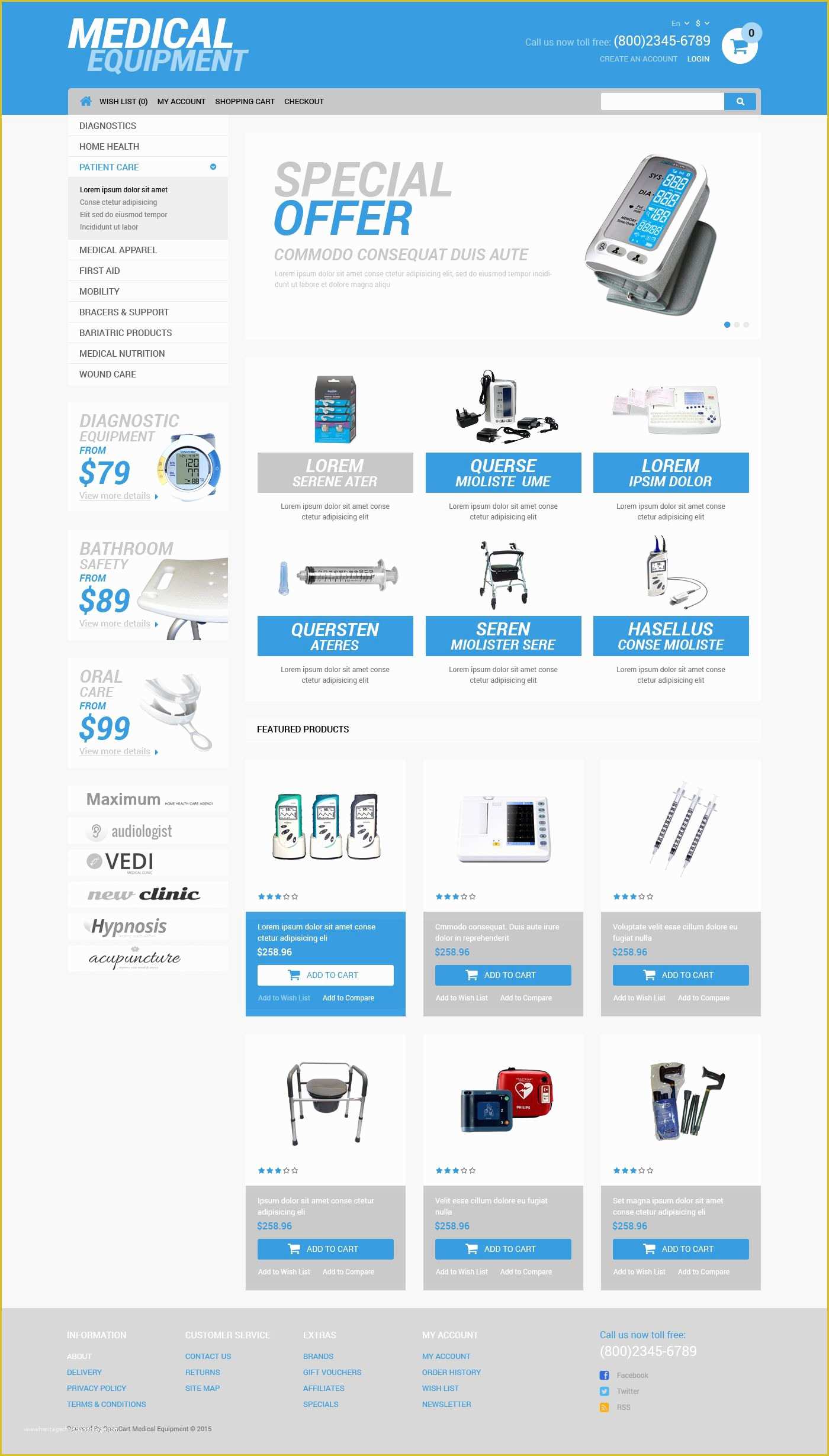 Home Appliances Website Template Free Download Of Medical Equipment Store Opencart theme