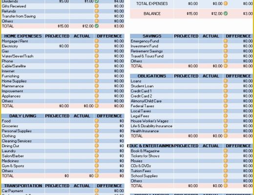 Home Budget Spreadsheet Template Free Of 8 Best Home Bud Spreadsheet