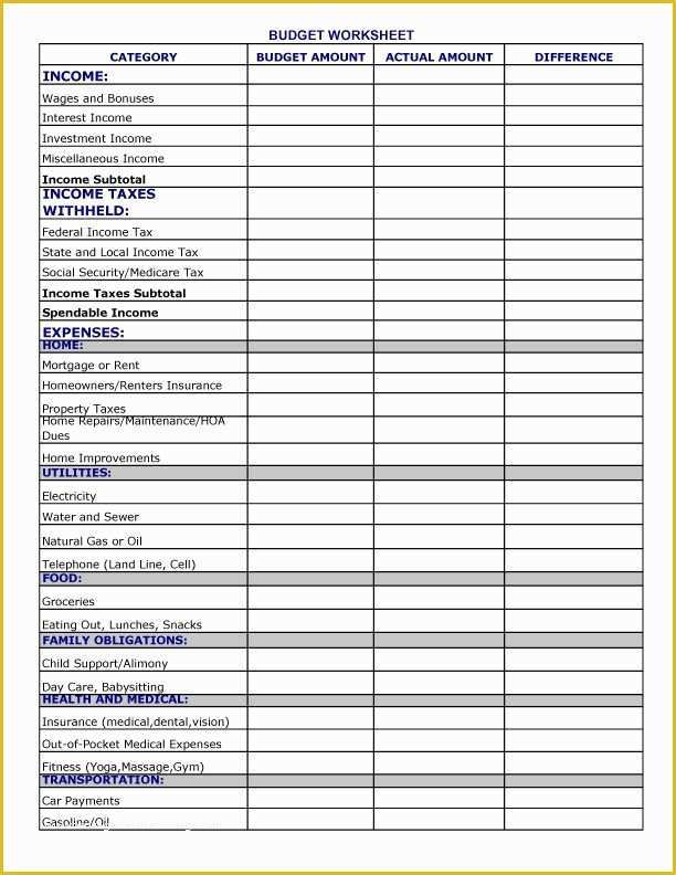 Home Budget Spreadsheet Template Free Of Free Printable Personal Bud Worksheet