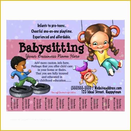 Home Daycare Flyers Free Templates Of Babysitting Day Care Customizable Template Flyers