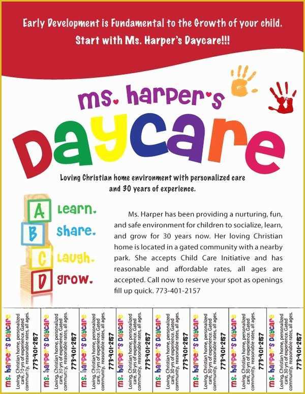 Home Daycare Flyers Free Templates Of Free Daycare Flyers