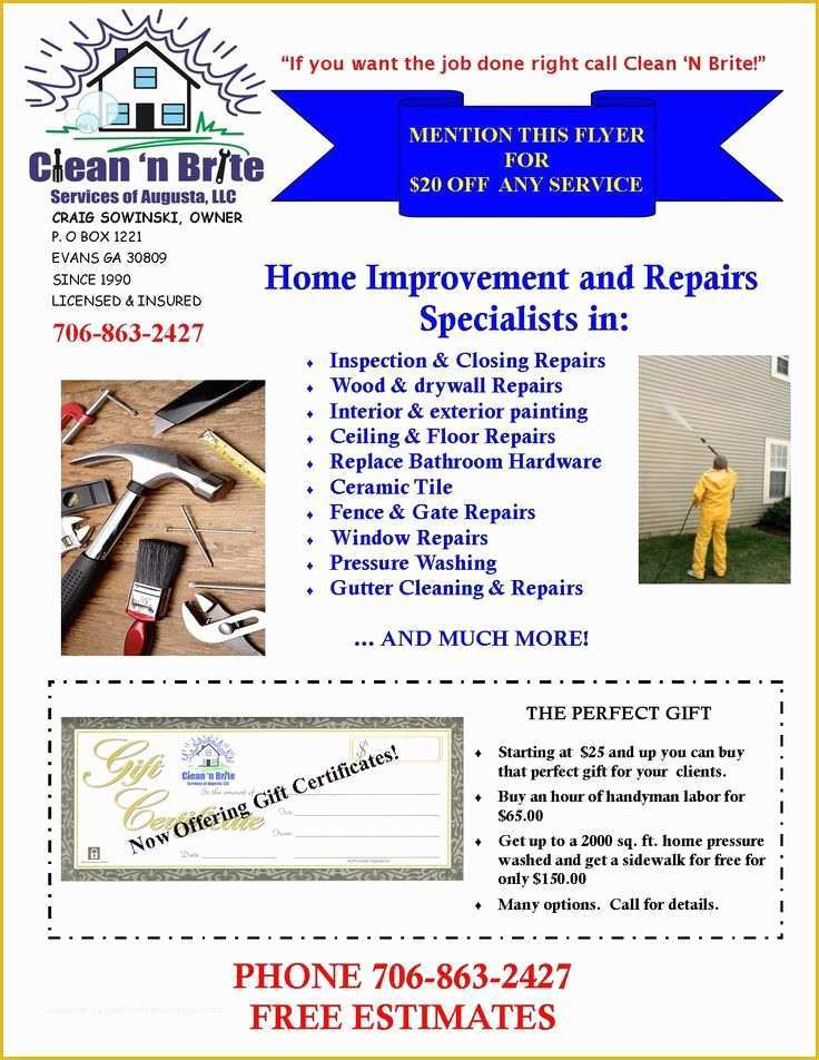 Home Improvement Flyer Template Free Of 1000 Ideas About Home Improvement Grants On Pinterest