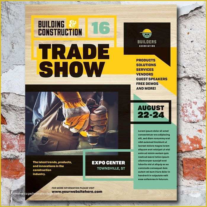 Home Improvement Flyer Template Free Of Builders Trade Show Flyer Template