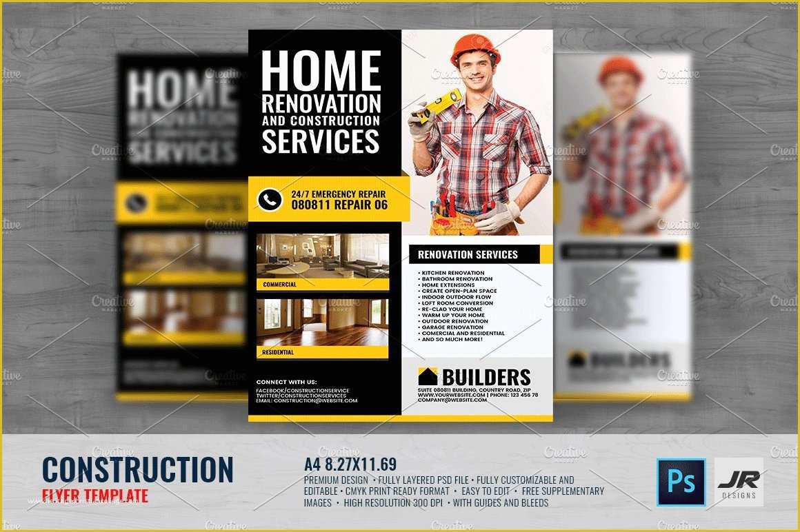 Home Improvement Flyer Template Free Of Construction and Building Flyer Flyer Templates