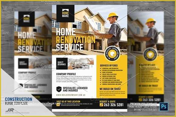 Home Improvement Flyer Template Free Of Home Improvement Renovation Handyman Laying Tile