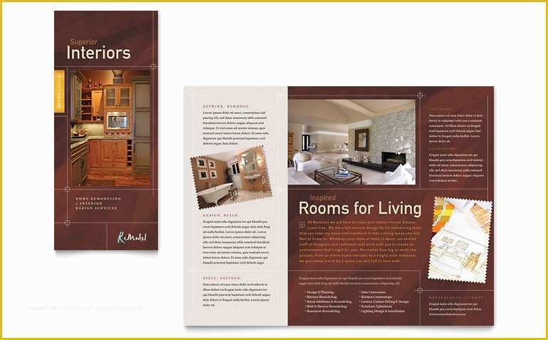 Home Improvement Flyer Template Free Of Home Remodeling Tri Fold Brochure Template Word &amp; Publisher